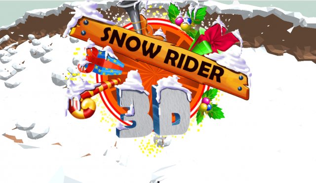 The Snow Rider 3D title screen, moments before you drop in